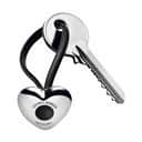 Georg Jensen Øvrigt interiør Hjerte Nøglering i Sølvfarvet/Sort, 1