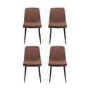 CASA Living Spisebordsstole Becca Spisebordsstol - 4 stk i Terracotta/mat sort, 4 stk., 1