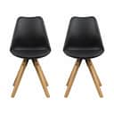 CASA Living Spisebordsstole Dima Spisebordsstol - 2 stk. i Sort/natur, 1
