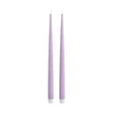 Deluxe Homeart LED-lys Real Flame LED Kertelys m. lak - 2 stk. i Lavendel, 38 cm, 1