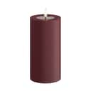 Deluxe Homeart LED-lys Real Flame LED Udendørs Bloklys i Bordeaux, H15 x Ø7,5 cm, 1