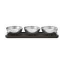 Georg Jensen Skåle Bernadotte Skålsæt - 3 stk. i Træ/Stål, 32 cm, 1