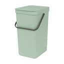 Brabantia Spande uden pedal Sort & Go Affaldsspand i Jade Green, 16 L, 1