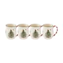 Spode Krus og kopper med hank Christmas Tree Krus - 4 stk. i Hvid/grøn/rød, 1