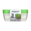 Sistema Opbevaringsbokse Nest It Meal Prep Opbevaringsboks - 3 stk. i Leaf green, 1 L, 1