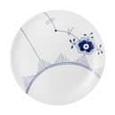 Royal Copenhagen Middagstallerkener Blå Mega Riflet Coupe Tallerken i Koboltblå/hvid, 27 cm, 1