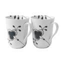 Royal Copenhagen Krus og kopper med hank Sort Mega Riflet Krus - 2 stk. i 33 cl, 36 cl, 1