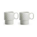 Sagaform Krus og kopper med hank Coffee & More Kop - 2 stk. i Hvid, 2 stk. x 25 cl, 1