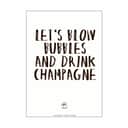 Poster&Frame Plakater Plakat - Let's blow bubbles i B50 x L70 cm, 1