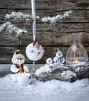 Klarborg Juleophæng Juleophæng 2016 Nisse Freddi i Hvid, 10 cm, 3