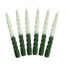 Candles with a twist Kronelys Lys - 6 stk. i Grøn, 21 cm, 1