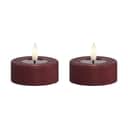 Deluxe Homeart LED-lys Real Flame LED Fyrfadslys - 2 stk. i Bordeaux , 6,1 cm, 1