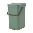 Brabantia Spande uden pedal Sort & Go Affaldsspand i Grøn, 12 L, 1