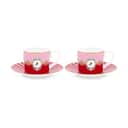 PIP Studio Krus og kopper med hank Love Birds Kop m. underkop - 2 stk. i Pink, 1