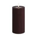 Deluxe Homeart LED-lys Real Flame LED Bloklys i Mørk Bourgogne, 15 cm, 1