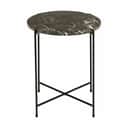CASA Living Sideborde Avila Hjørnebord i Brun Emperador/mat sort, H45 x Ø42 cm, 1