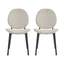 CASA Living Spisebordsstole Cliff Spisebordsstol - 2 stk. i Beige/mat sort, 1