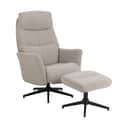 CASA Living Lænestole London Recliner med fodskammel i Beige, 1