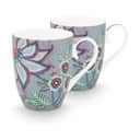 PIP Studio Krus og kopper med hank Flower Festival Krus - 2 stk. i Light Blue, 1