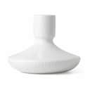 Royal Copenhagen Kronelysestage Hvid Riflet Lysestage i 8 cm, 1
