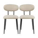 CASA Living Spisebordsstole Denise Spisebordsstol - 2 stk. i beige, 1