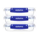 Sistema Opbevaringsbokse Square Klip It Plus Klip It Plus Opbevaringsboks - 3 stk. i 3 stk. x 520 ml, 1