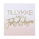 CASA Living Kort Kort - Tillykke med fødselsdagen i lyserød;guld, 1