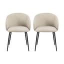 CASA Living Spisebordsstole Eleanor Spisebordsstol - 2 stk i Beige, 1
