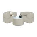TRIMM Copenhagen Loungesæt Conversation Loungesæt i Beige, 2 stole og 1 bord/skammel, 1