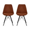 CASA Living Spisebordsstole Eris Spisebordsstol - 2 stk. i Kobber/sort, 1