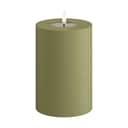 Deluxe Homeart LED-lys Real Flame LED Udendørs Bloklys i Oliven Grøn, 15 cm, 1