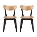 CASA Living Spisebordsstole Roxby Spisebordsstol - 2 stk. i Natur/sort, 1