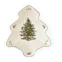 Spode Serveringsfade Christmas Tree Fad i Hvid/grøn/rød, 1