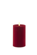 Sirius LED-lys Sille Velour LED Bloklys i Rød, 12,5 cm, 1