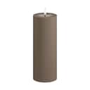 Deluxe Homeart LED-lys Real Flame LED Udendørs Bloklys i Mokka, H20 x Ø7,5 cm, 1