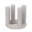 Broste Copenhagen Bloklys Lucille Skulptur Lys i Rainy Day Grey, 1
