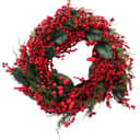 Casa Christmas Øvrigt julepynt Krans i røde bær, 1