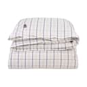 Lexington Sengetøj Icons Checked Dynebetræk i White/Beige/Navy, B140 x L220 cm, 1