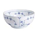 Royal Copenhagen Skåle Musselmalet Riflet Skål i Koboltblå/hvid, 13 cm, 1