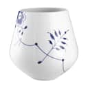 Royal Copenhagen Vaser Blå Mega Riflet Vase i Koboltblå/hvid, 20,5 cm, 1