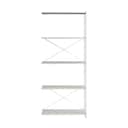Novoform Reoler og tilbehør Arturo 5-Etagers tilbygningsreol i Light Grey, 175 cm, 1