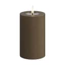 Deluxe Homeart LED-lys Real Flame LED Bloklys i Karamel , 12,5 cm, 1