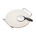 KitchenCraft Pizzasten World of Flavours Pizzasæt - 2 dele i Hvid, 1