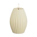 Deluxe Homeart LED-lys Real Flame Flame LED Rillelys i Creme, H10 x Ø7,5 cm, 1