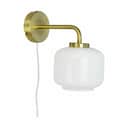 Dyberg Larsen Væglamper Arp D15 Væglampe i Opal/Messing, 1