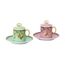 Versace Espressokopper Le Jardin Espressosæt - 6 dele i Pink/Green, 1