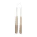 CASA Living Kronelys Stagelys - 2 stk. i Hvid/brun, 25 cm, 1