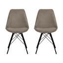 CASA Living Spisebordsstole Eris Spisebordsstol - 2 stk. i mørk beige/sort, 1