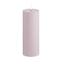 Deluxe Homeart LED-lys Real Flame LED Udendørs Bloklys i Støvet Rosa, H20 x Ø7,5 cm, 1