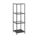 CASA Living Reoler og tilbehør Seaford Reol i klar/sort, 119,5 cm, 1